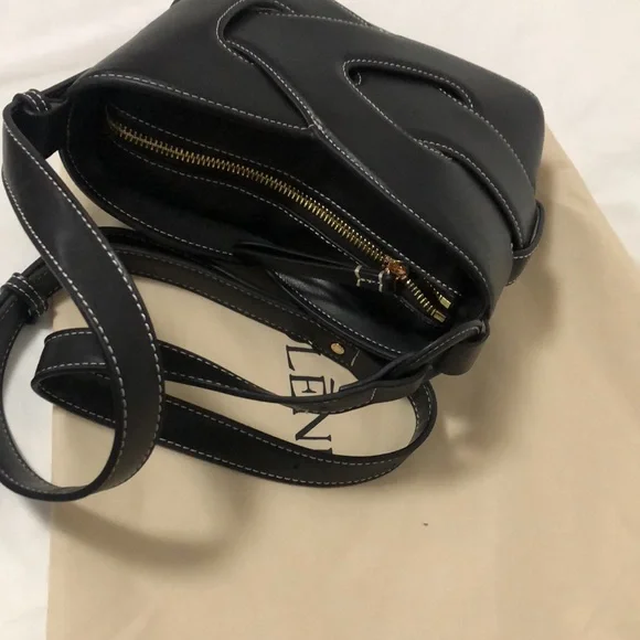 Polene Nodde Smooth Black Shoulder Bag - Picture 5 of 5